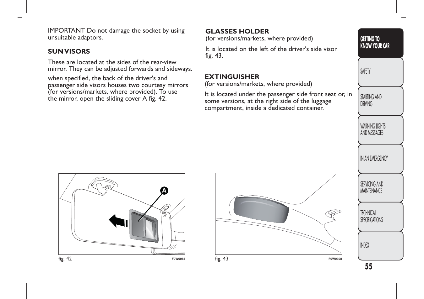 FIAT Panda User Manual | Page 59 / 284