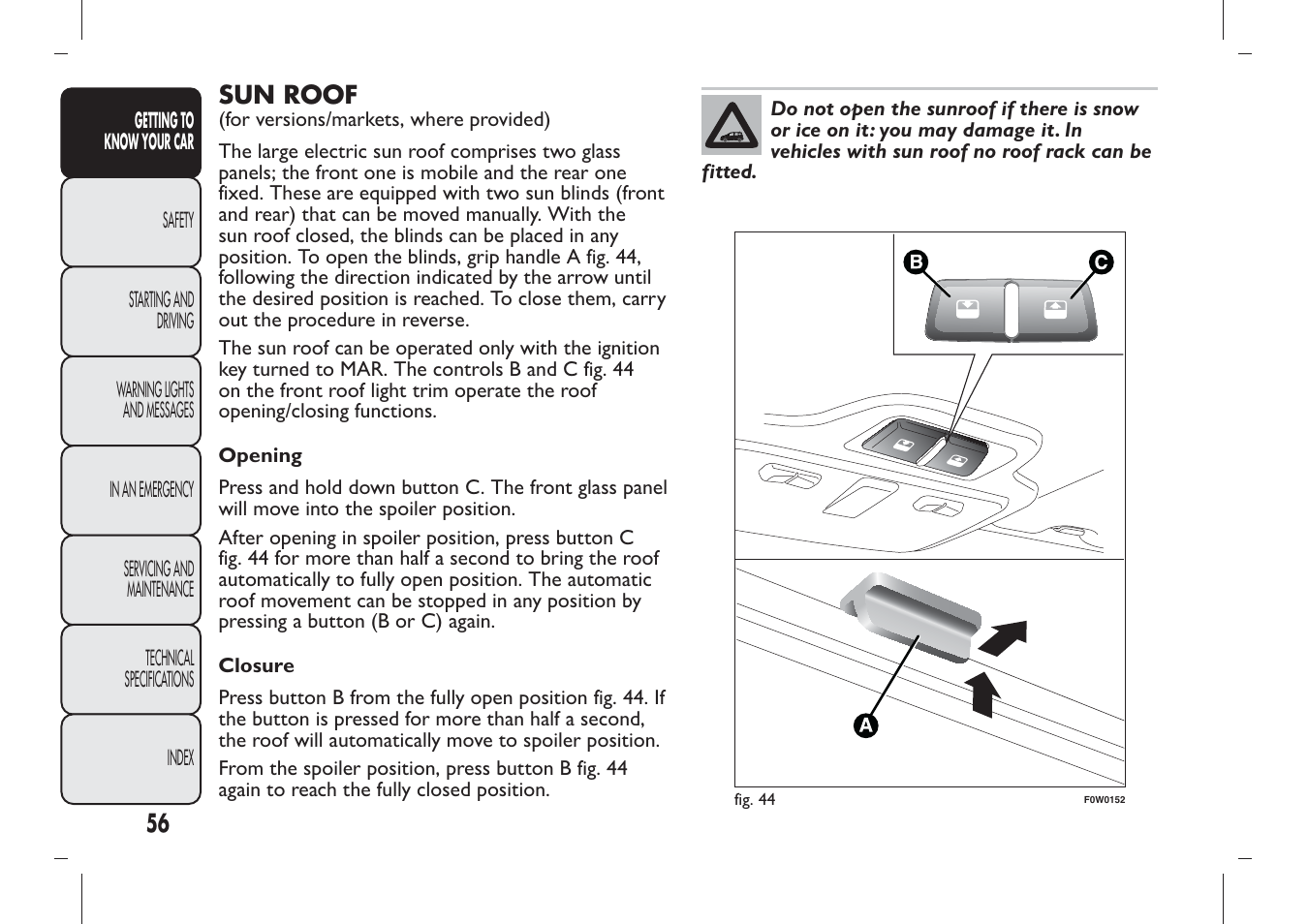 FIAT Panda User Manual | Page 60 / 284