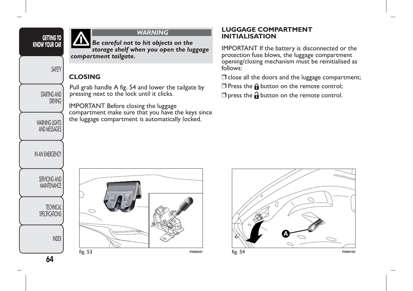 FIAT Panda User Manual | Page 68 / 284