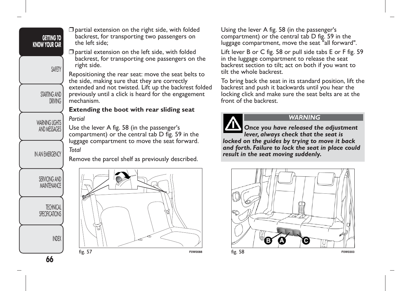 FIAT Panda User Manual | Page 70 / 284