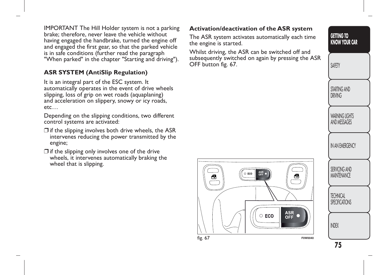 FIAT Panda User Manual | Page 79 / 284