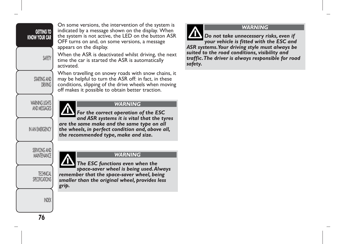 FIAT Panda User Manual | Page 80 / 284