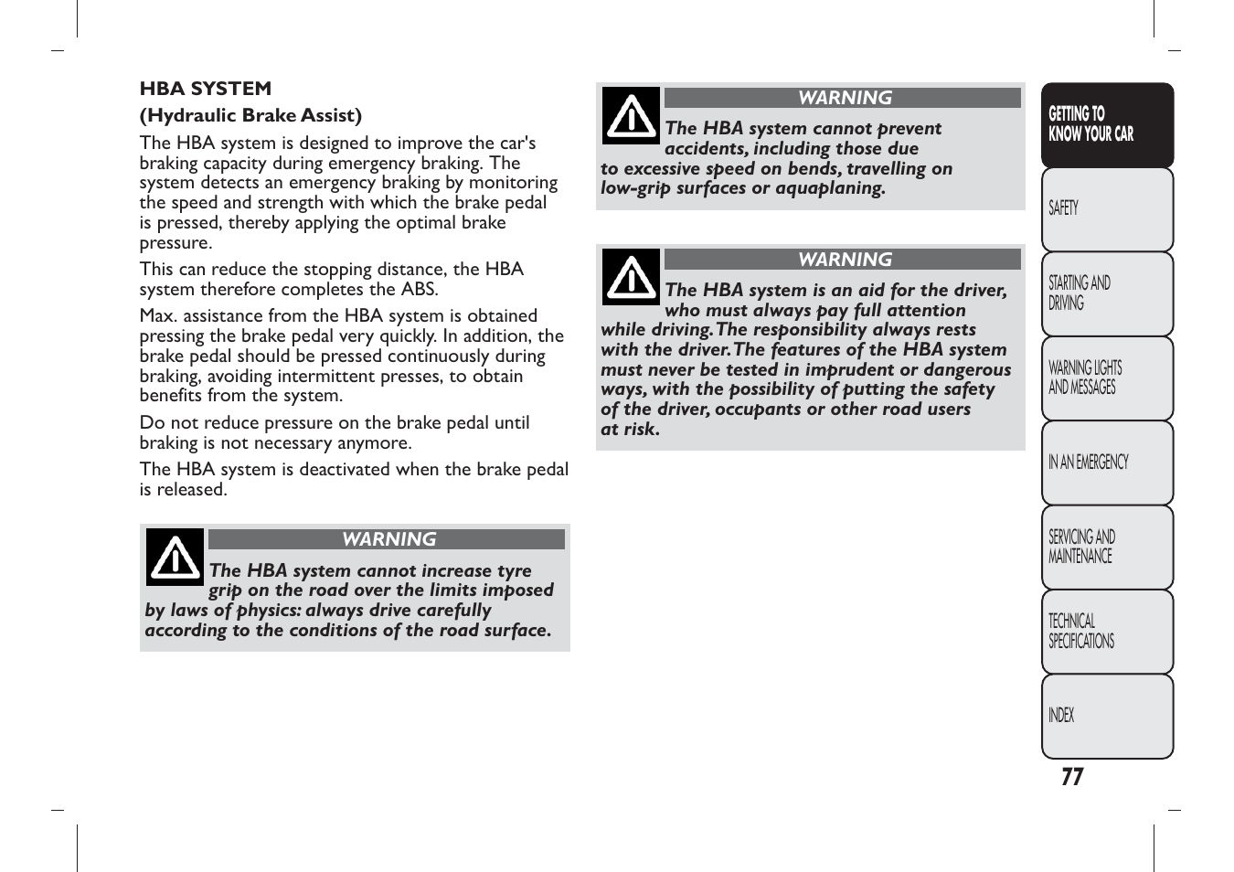 FIAT Panda User Manual | Page 81 / 284