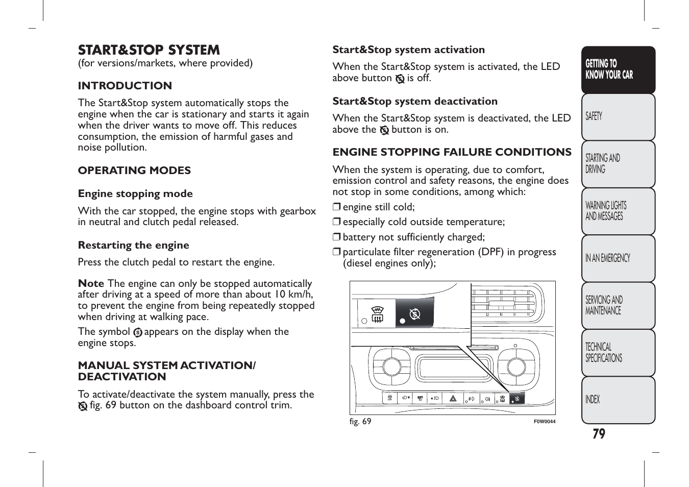 FIAT Panda User Manual | Page 83 / 284