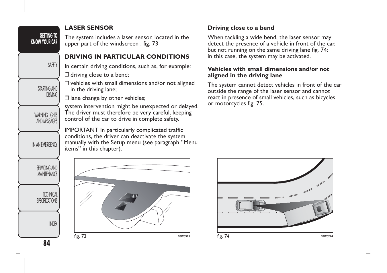 FIAT Panda User Manual | Page 88 / 284