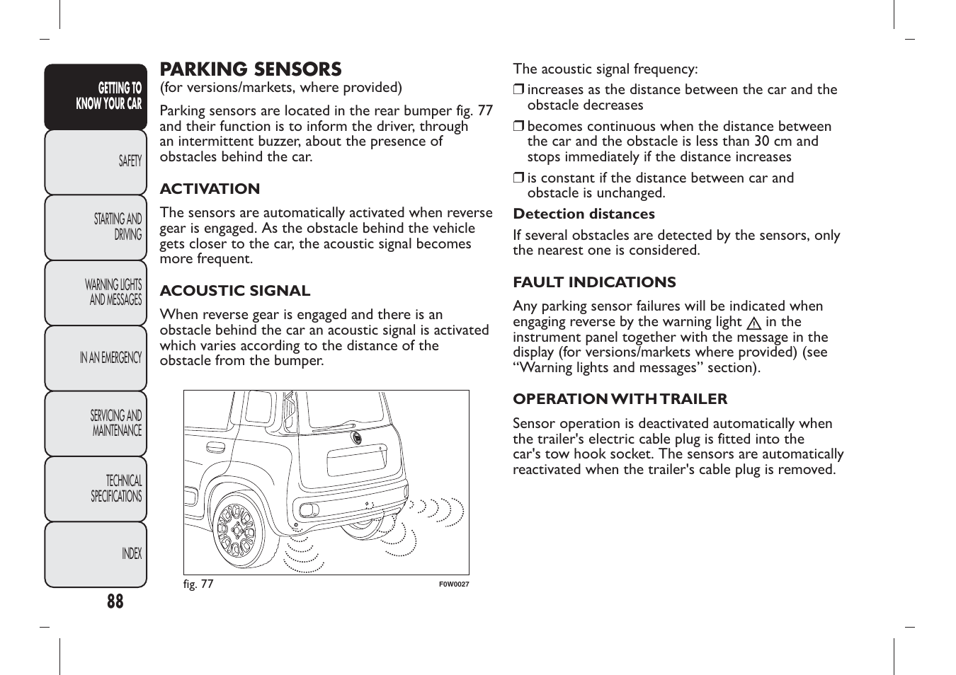 FIAT Panda User Manual | Page 92 / 284