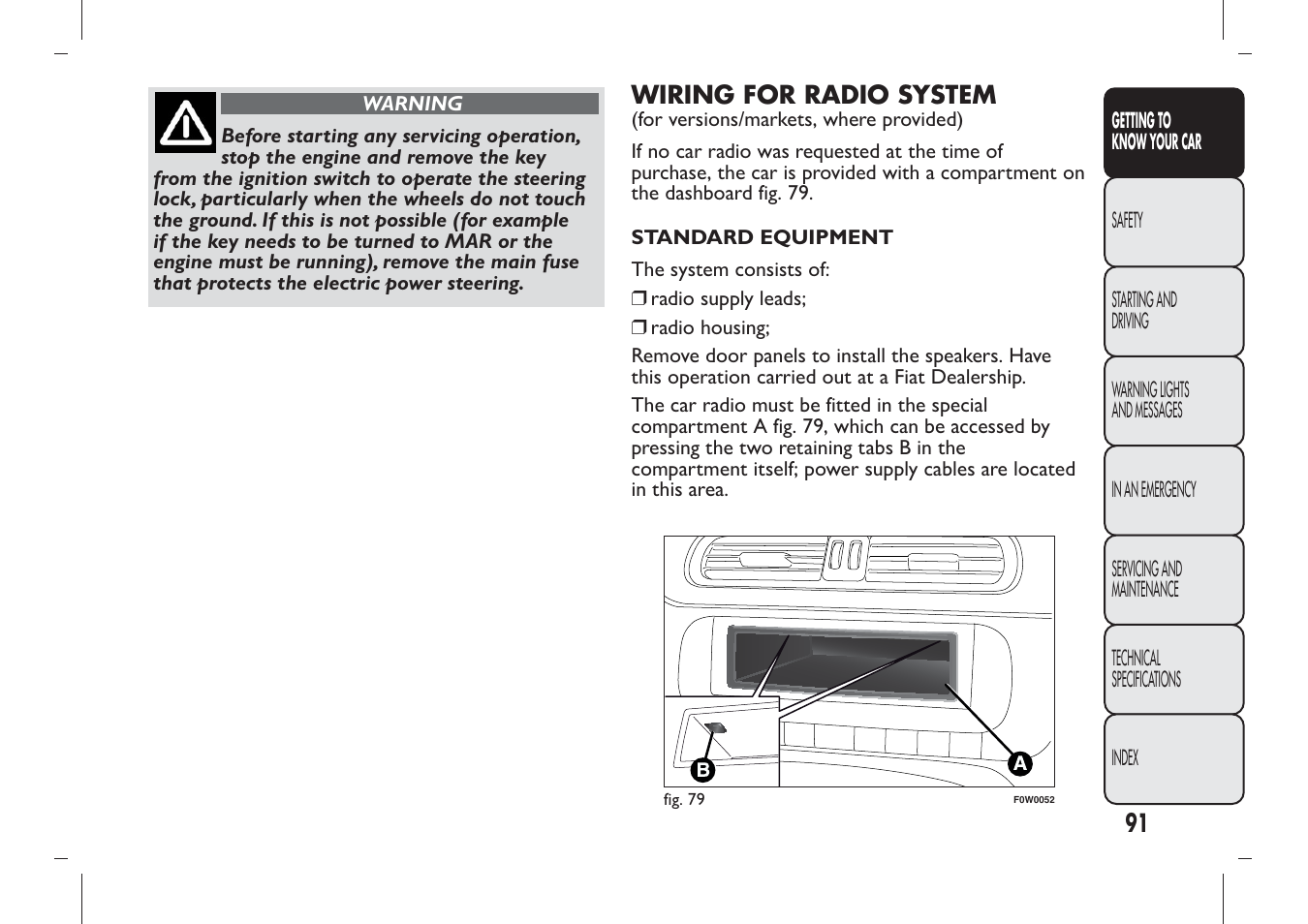 FIAT Panda User Manual | Page 95 / 284