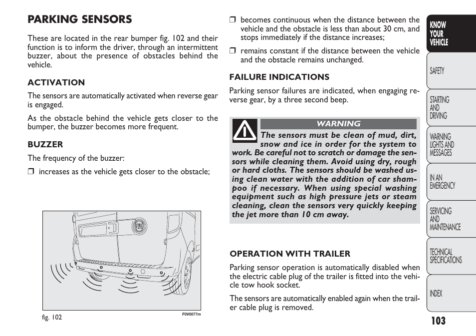 FIAT Nuovo Doblo' Panorama User Manual | Page 107 / 283