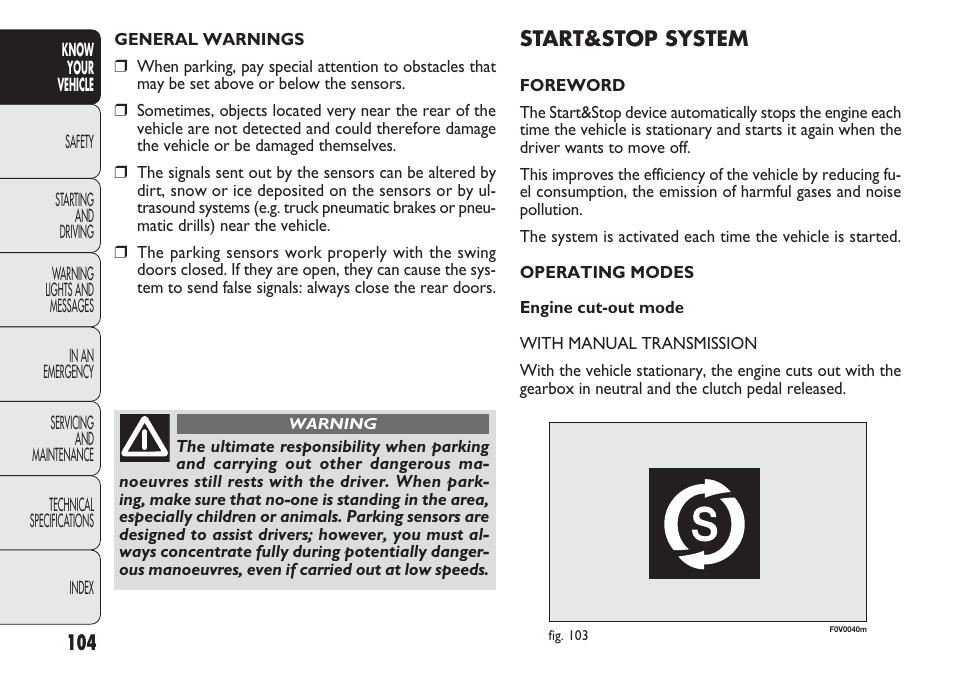 FIAT Nuovo Doblo' Panorama User Manual | Page 108 / 283