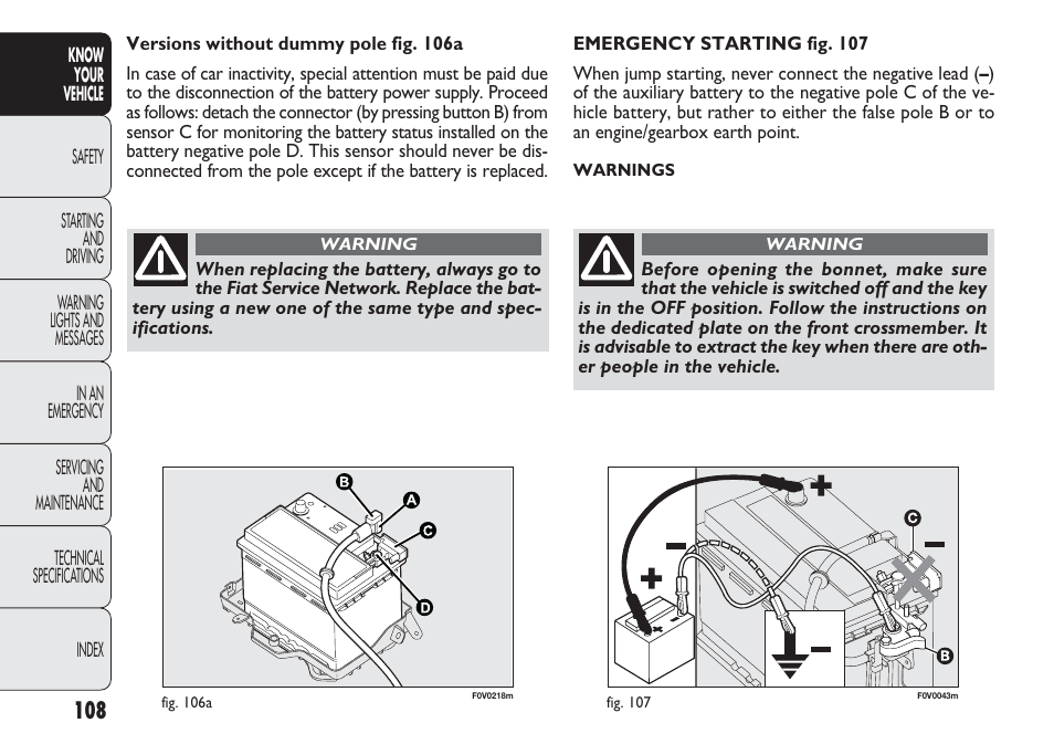 FIAT Nuovo Doblo' Panorama User Manual | Page 112 / 283