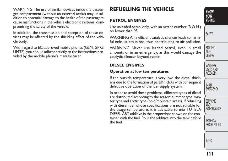 FIAT Nuovo Doblo' Panorama User Manual | Page 115 / 283