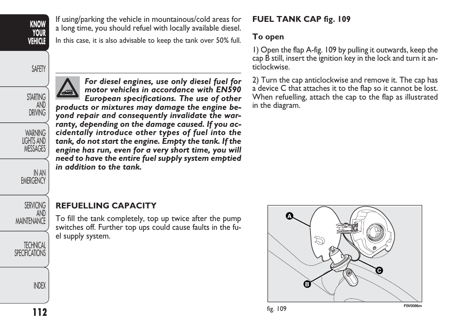 FIAT Nuovo Doblo' Panorama User Manual | Page 116 / 283