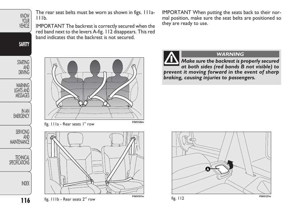 FIAT Nuovo Doblo' Panorama User Manual | Page 120 / 283