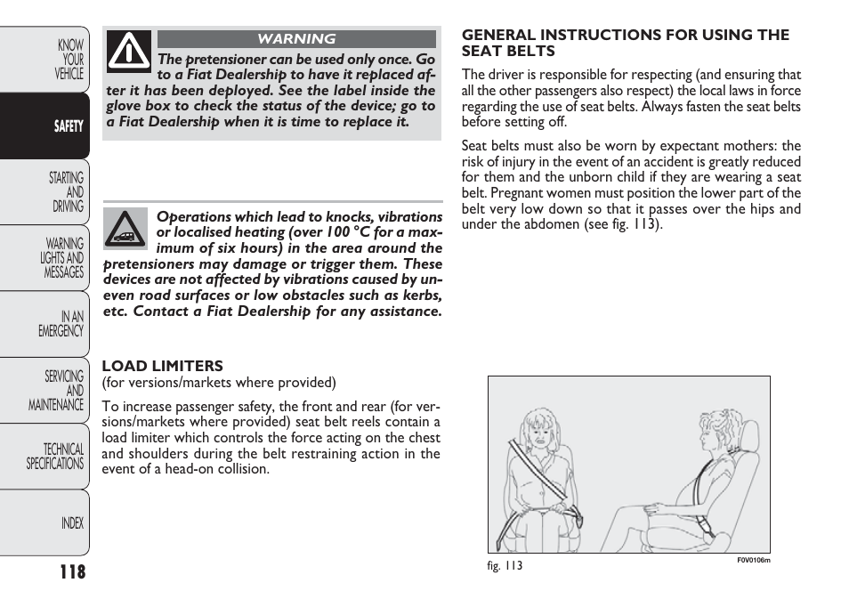 FIAT Nuovo Doblo' Panorama User Manual | Page 122 / 283