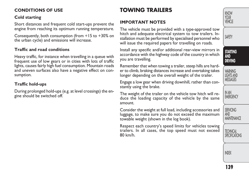 FIAT Nuovo Doblo' Panorama User Manual | Page 143 / 283