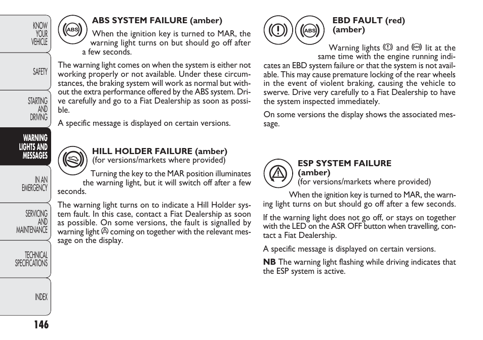 FIAT Nuovo Doblo' Panorama User Manual | Page 150 / 283