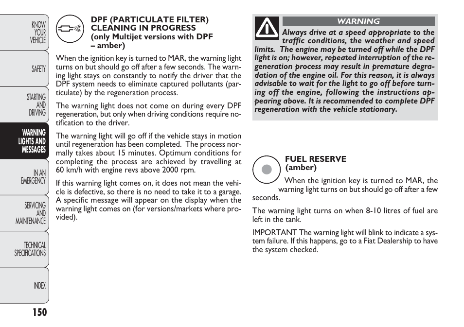 FIAT Nuovo Doblo' Panorama User Manual | Page 154 / 283