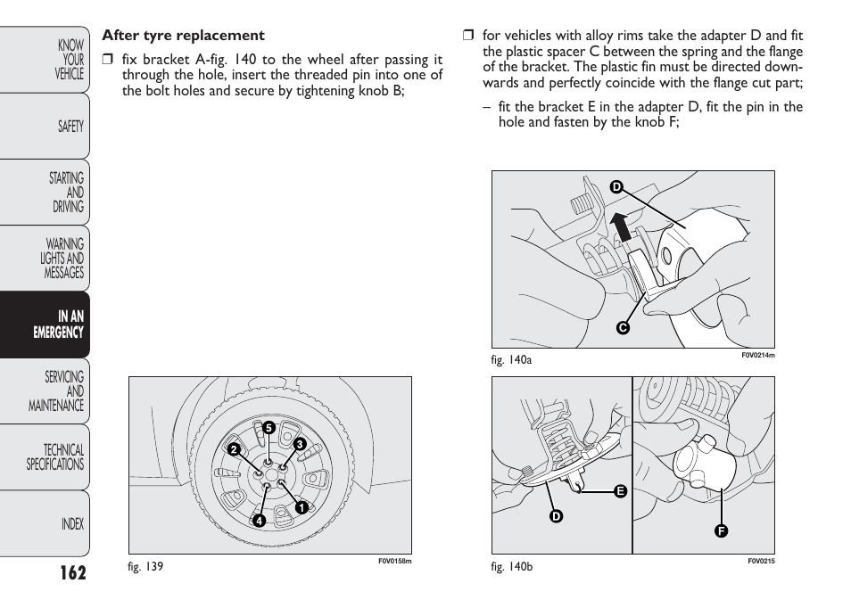 FIAT Nuovo Doblo' Panorama User Manual | Page 166 / 283