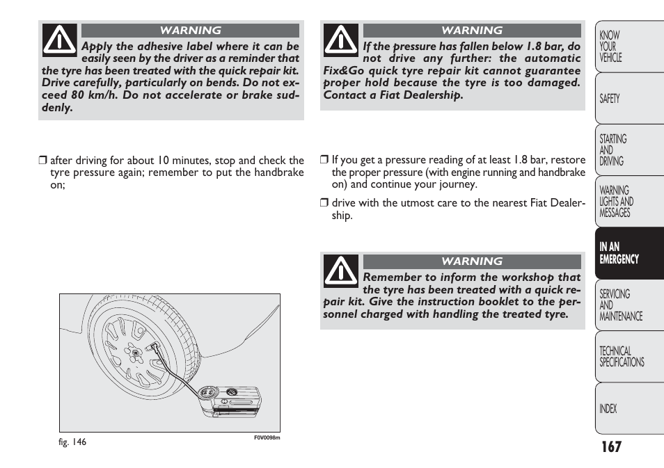 FIAT Nuovo Doblo' Panorama User Manual | Page 171 / 283