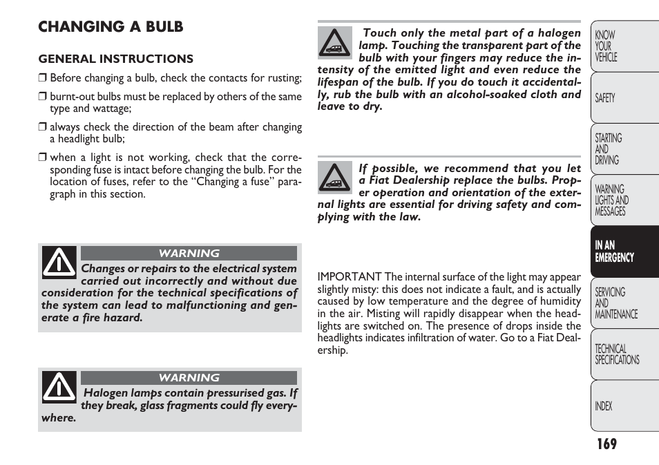 FIAT Nuovo Doblo' Panorama User Manual | Page 173 / 283