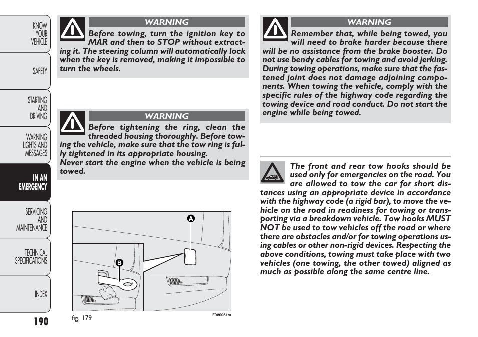 FIAT Nuovo Doblo' Panorama User Manual | Page 194 / 283