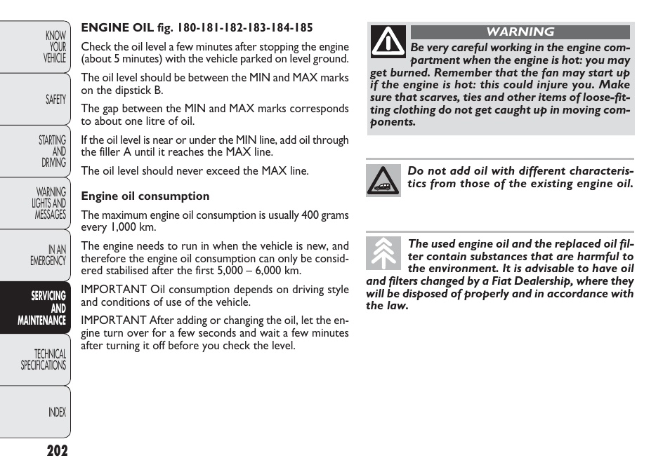 FIAT Nuovo Doblo' Panorama User Manual | Page 206 / 283