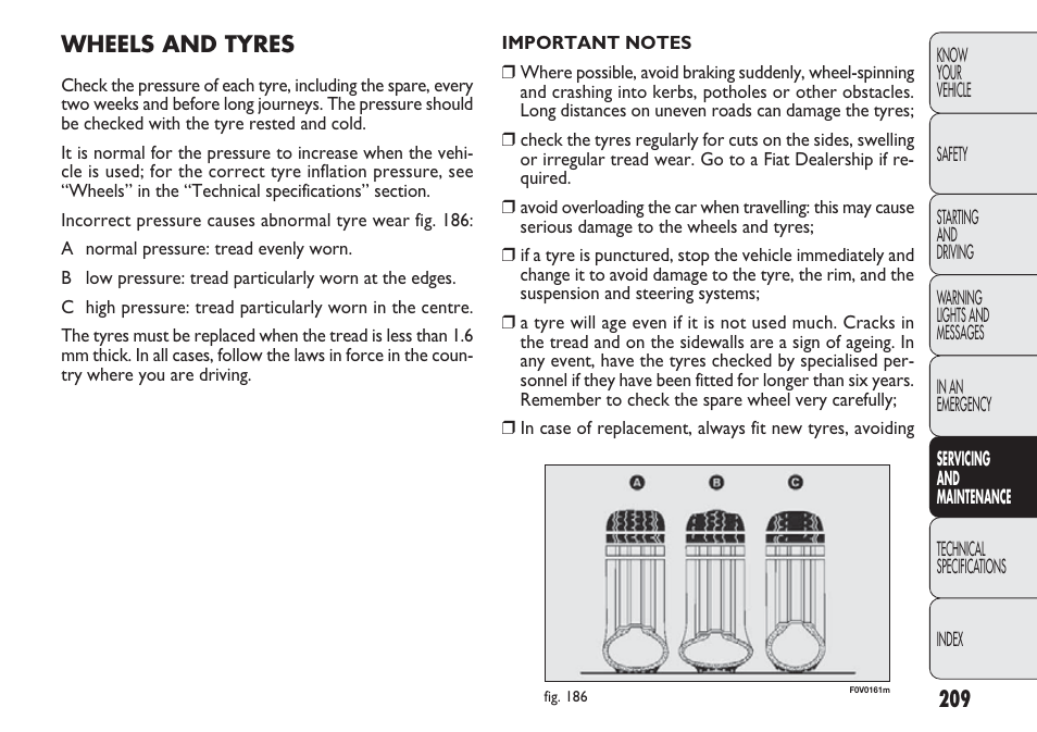 FIAT Nuovo Doblo' Panorama User Manual | Page 213 / 283