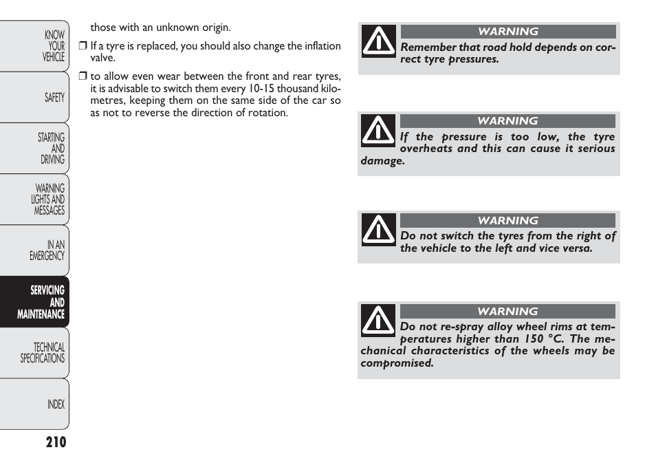 FIAT Nuovo Doblo' Panorama User Manual | Page 214 / 283