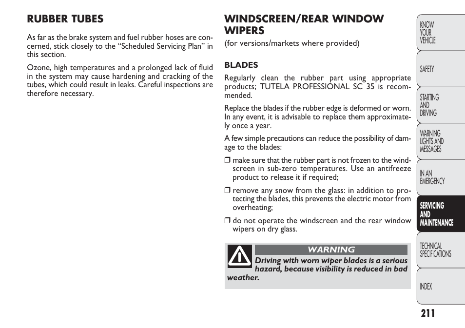 FIAT Nuovo Doblo' Panorama User Manual | Page 215 / 283