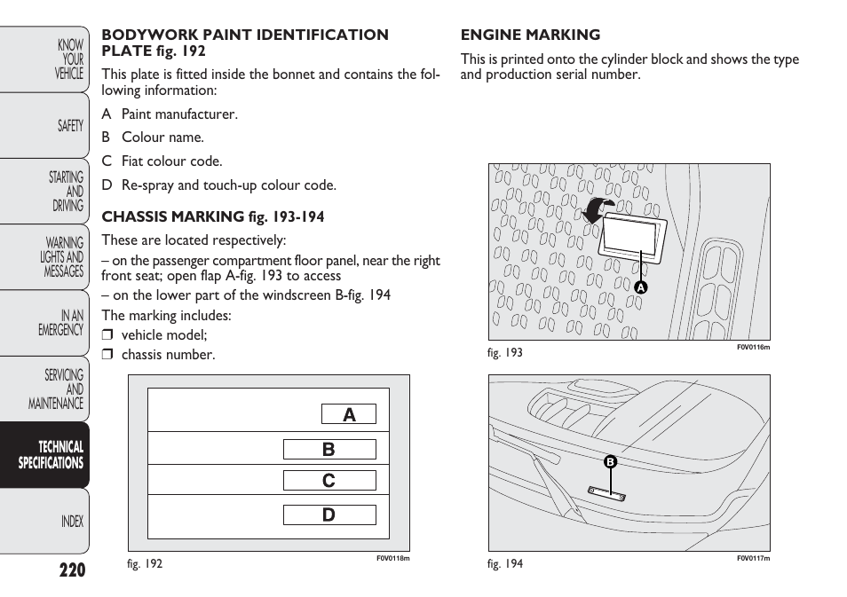 FIAT Nuovo Doblo' Panorama User Manual | Page 224 / 283