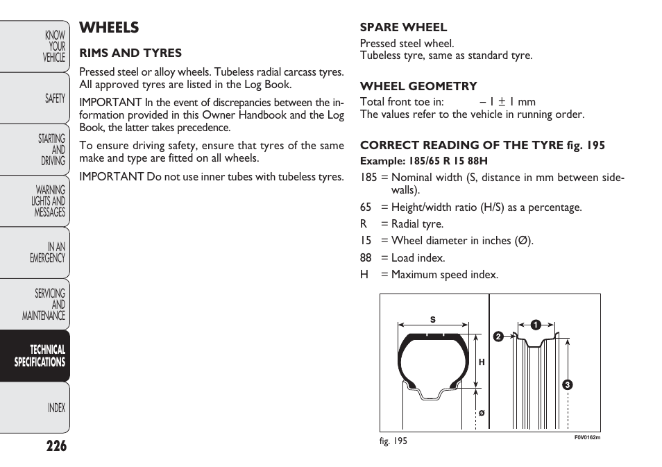 FIAT Nuovo Doblo' Panorama User Manual | Page 230 / 283