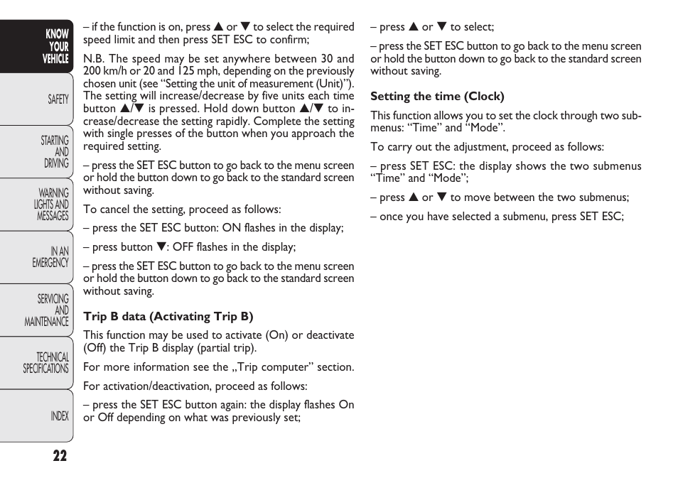 FIAT Nuovo Doblo' Panorama User Manual | Page 26 / 283