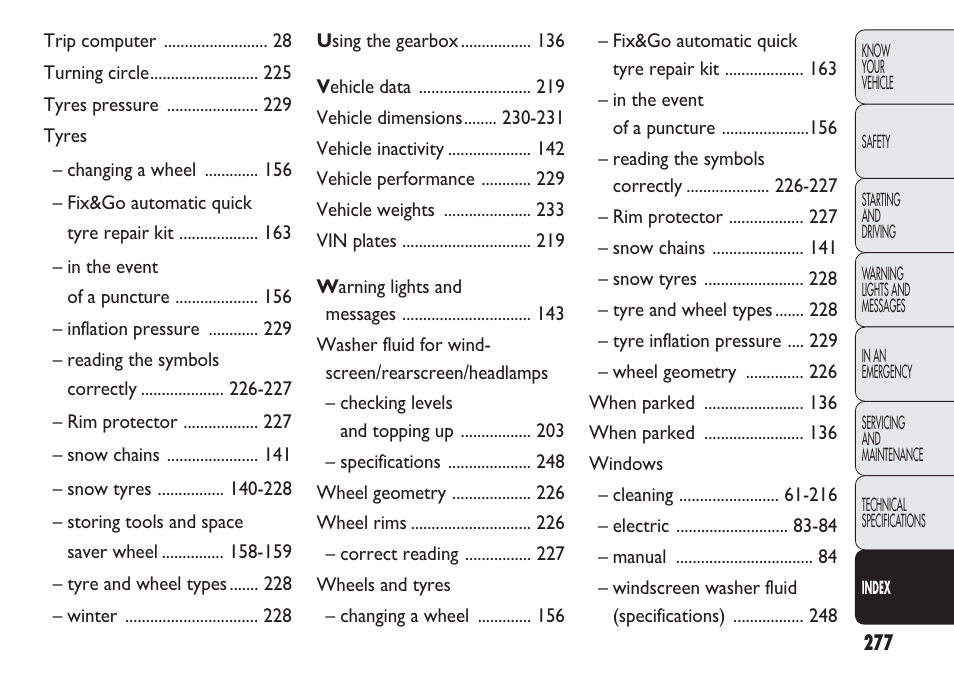 FIAT Nuovo Doblo' Panorama User Manual | Page 281 / 283