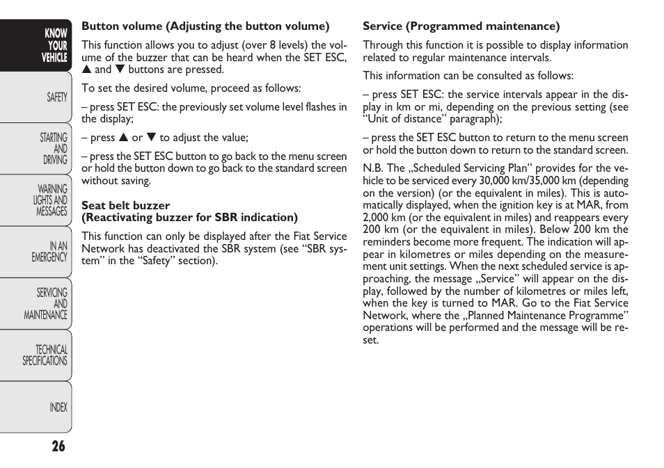 FIAT Nuovo Doblo' Panorama User Manual | Page 30 / 283