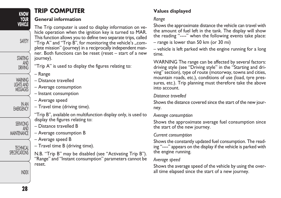 FIAT Nuovo Doblo' Panorama User Manual | Page 32 / 283