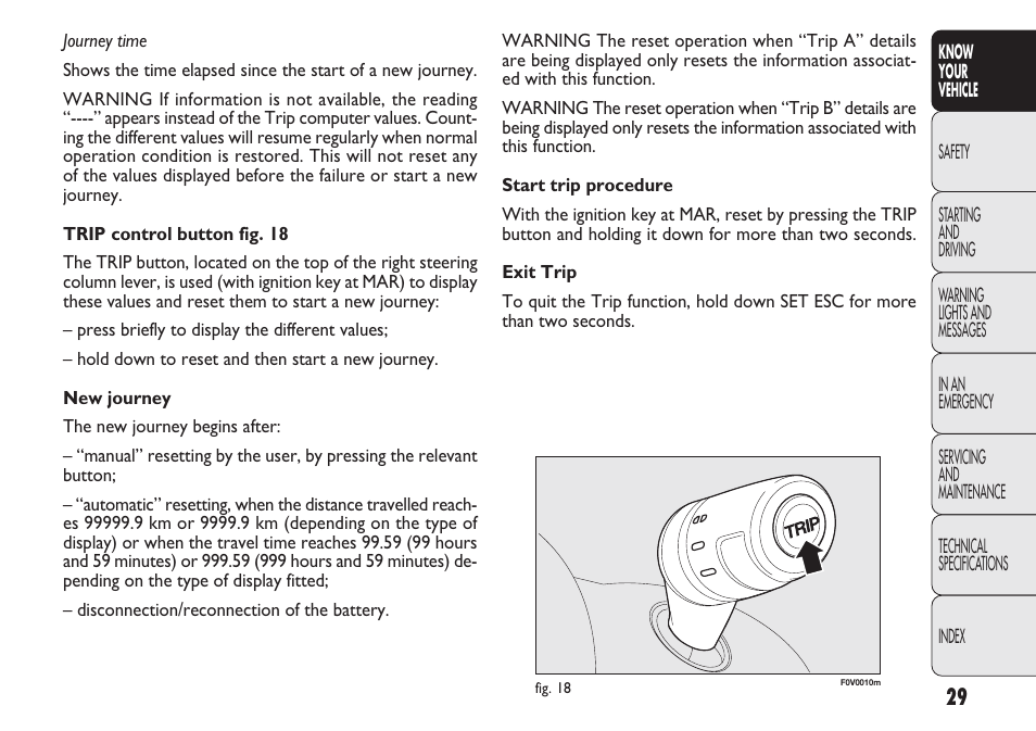 FIAT Nuovo Doblo' Panorama User Manual | Page 33 / 283