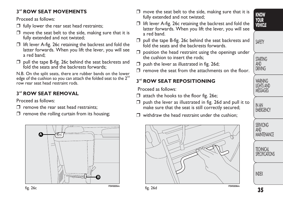 FIAT Nuovo Doblo' Panorama User Manual | Page 39 / 283