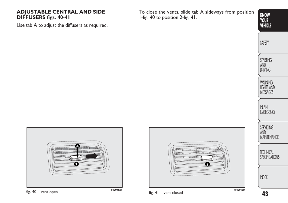 FIAT Nuovo Doblo' Panorama User Manual | Page 47 / 283