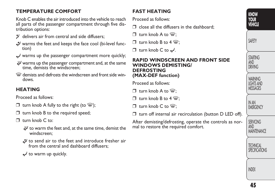 FIAT Nuovo Doblo' Panorama User Manual | Page 49 / 283