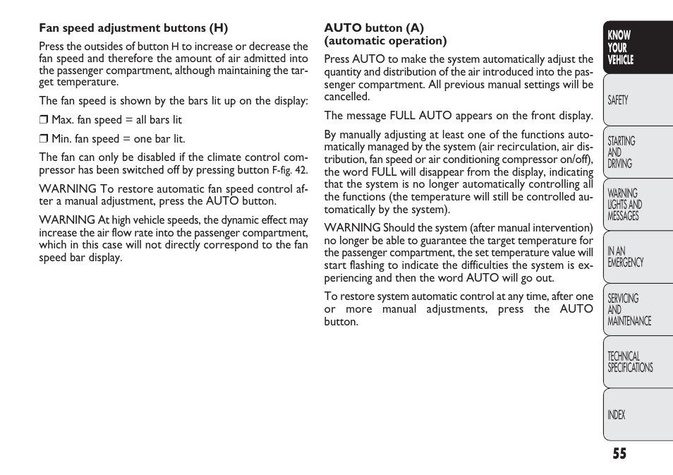 FIAT Nuovo Doblo' Panorama User Manual | Page 59 / 283