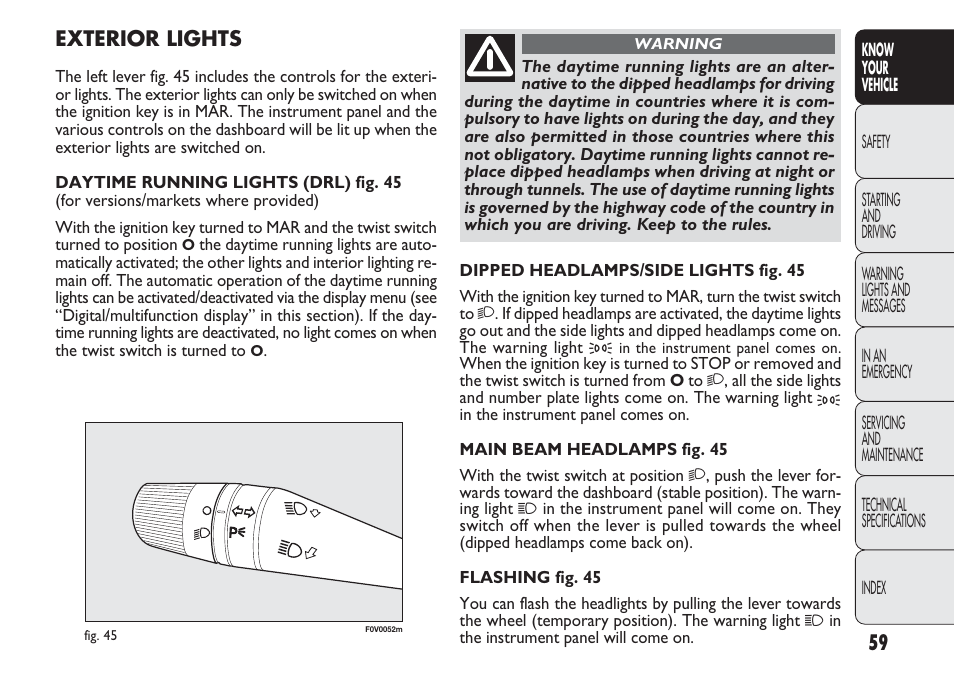 FIAT Nuovo Doblo' Panorama User Manual | Page 63 / 283