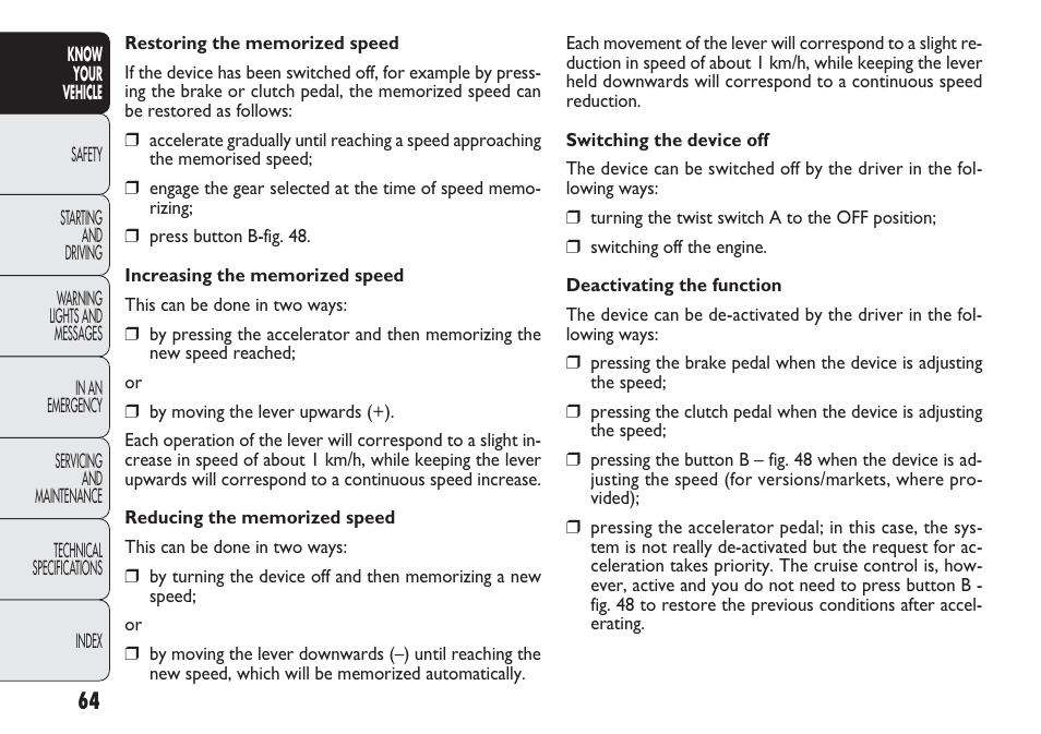 FIAT Nuovo Doblo' Panorama User Manual | Page 68 / 283