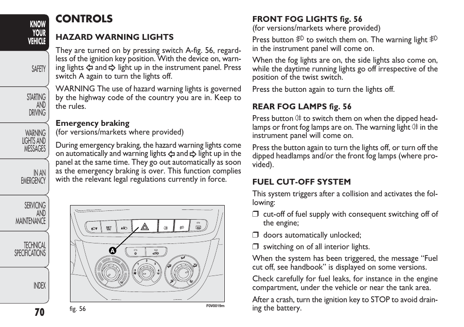 FIAT Nuovo Doblo' Panorama User Manual | Page 74 / 283