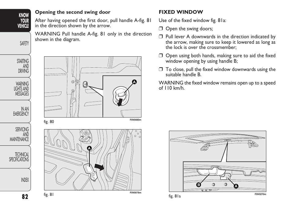 FIAT Nuovo Doblo' Panorama User Manual | Page 86 / 283