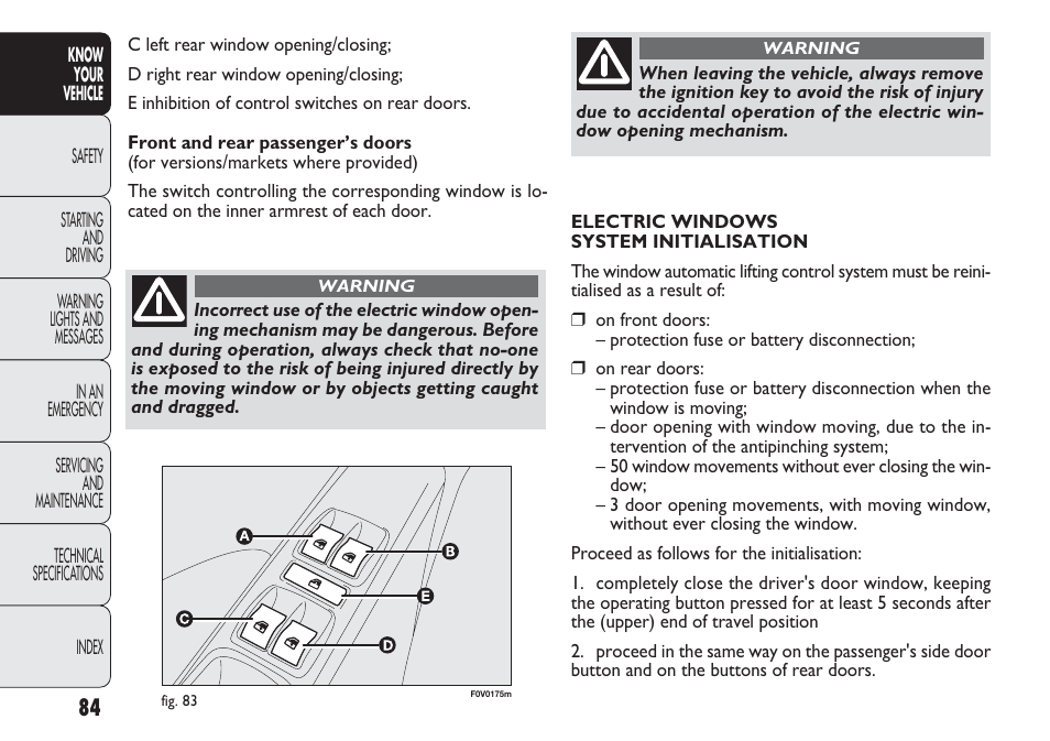 FIAT Nuovo Doblo' Panorama User Manual | Page 88 / 283