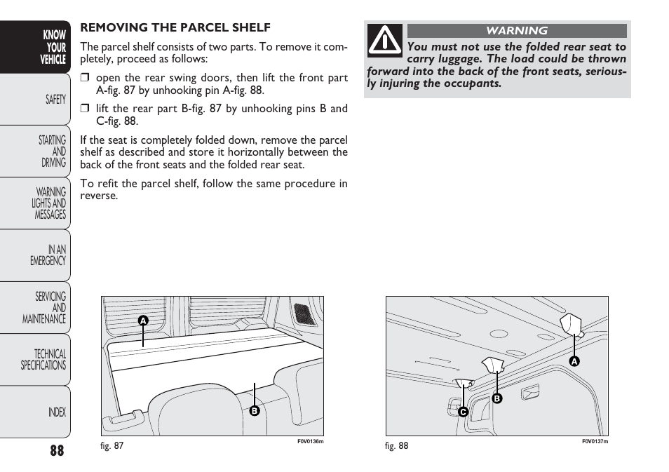 FIAT Nuovo Doblo' Panorama User Manual | Page 92 / 283