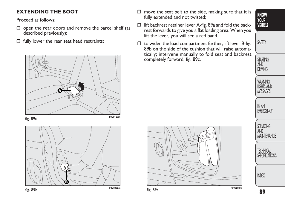 FIAT Nuovo Doblo' Panorama User Manual | Page 93 / 283