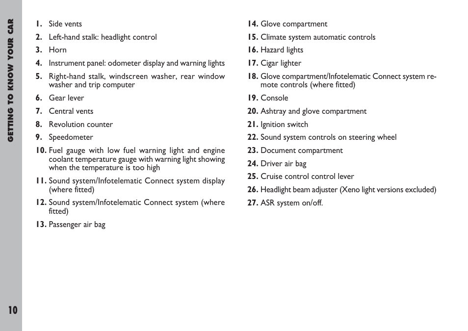 FIAT Ulysse User Manual | Page 11 / 254