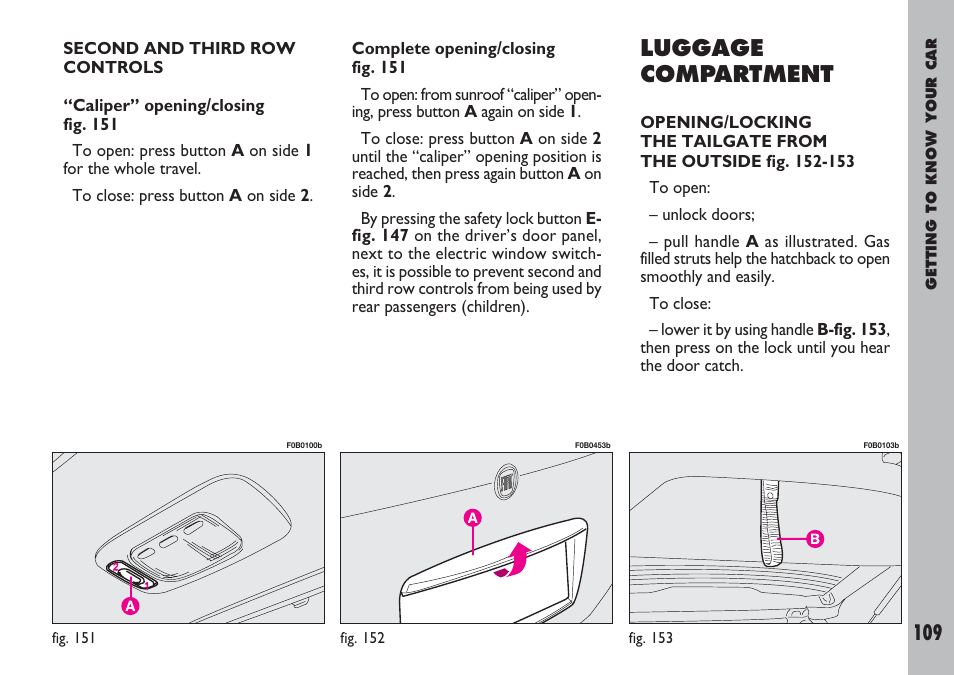 Luggage compartment | FIAT Ulysse User Manual | Page 110 / 254