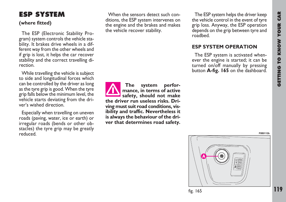 Esp system | FIAT Ulysse User Manual | Page 120 / 254